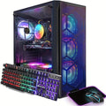 STGAubron Gaming PC Desktop Computer, Core I7 Up To 3.9GHz, Radeon RX 580 8G Graphics, 16G RAM, 512G SSD, WiFi 6, Bluetooth 5.0, RGB Fan X6, Windows 11 Home