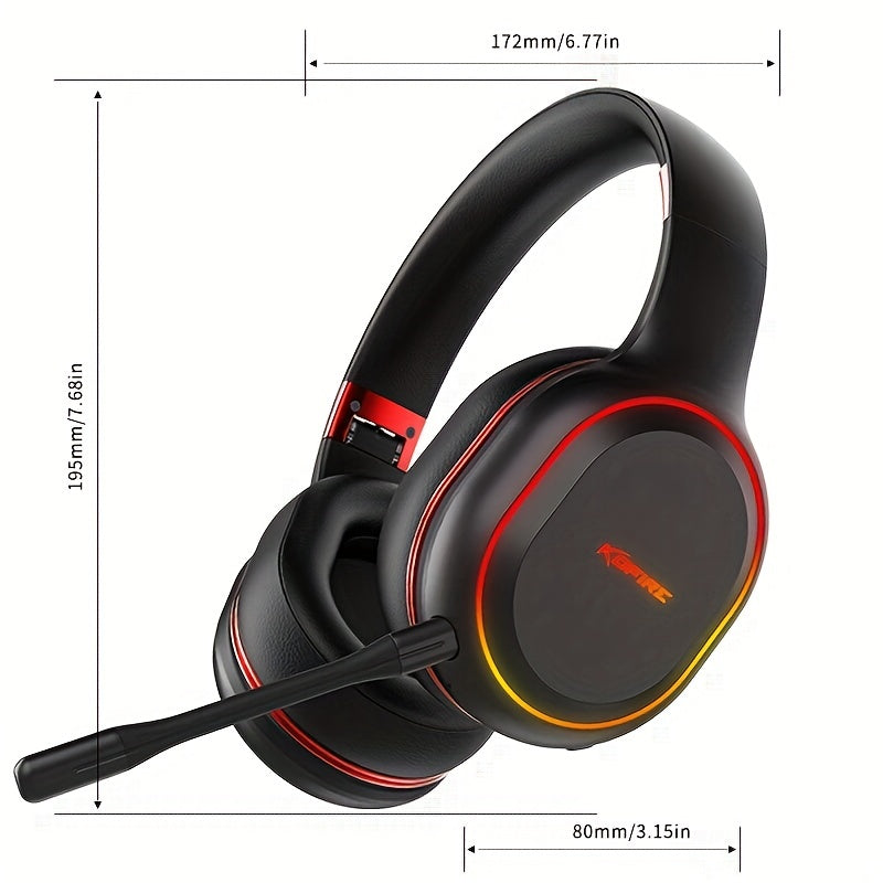 UG-05 2.4GHz Wireless Gaming Headset | Compatible with PS4/PS5/PC | Ultra-Low Latency Technology + Immersive Vibration Feedback | 30H Battery Life Over-Ear Design | Detachable Microphone + High-Speed Wireless Adapter | Dynami
