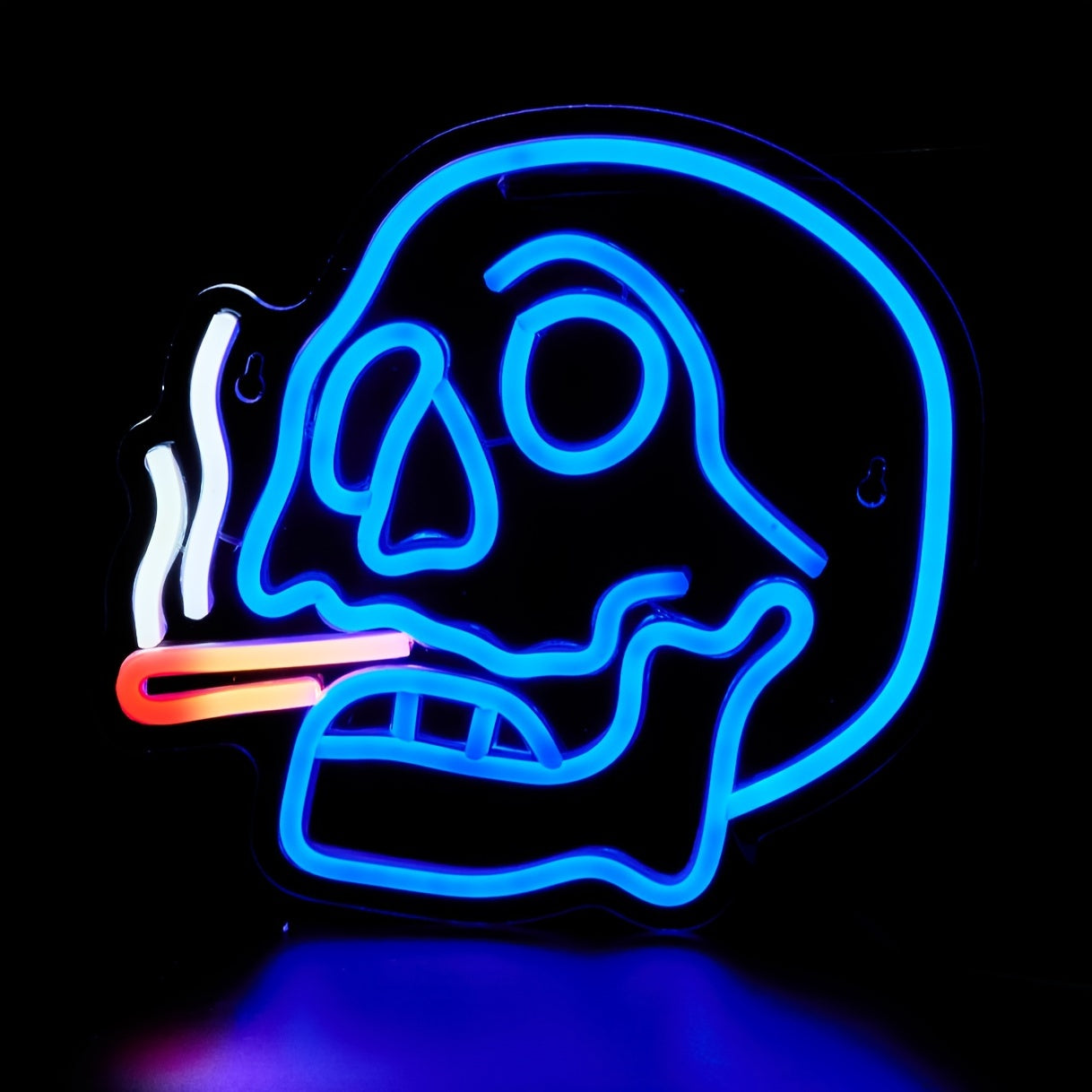 1pc  Backboard Led Neon Light, Cigar Skull For Home Decor Man Cave Neon, Powered By USB 5V
