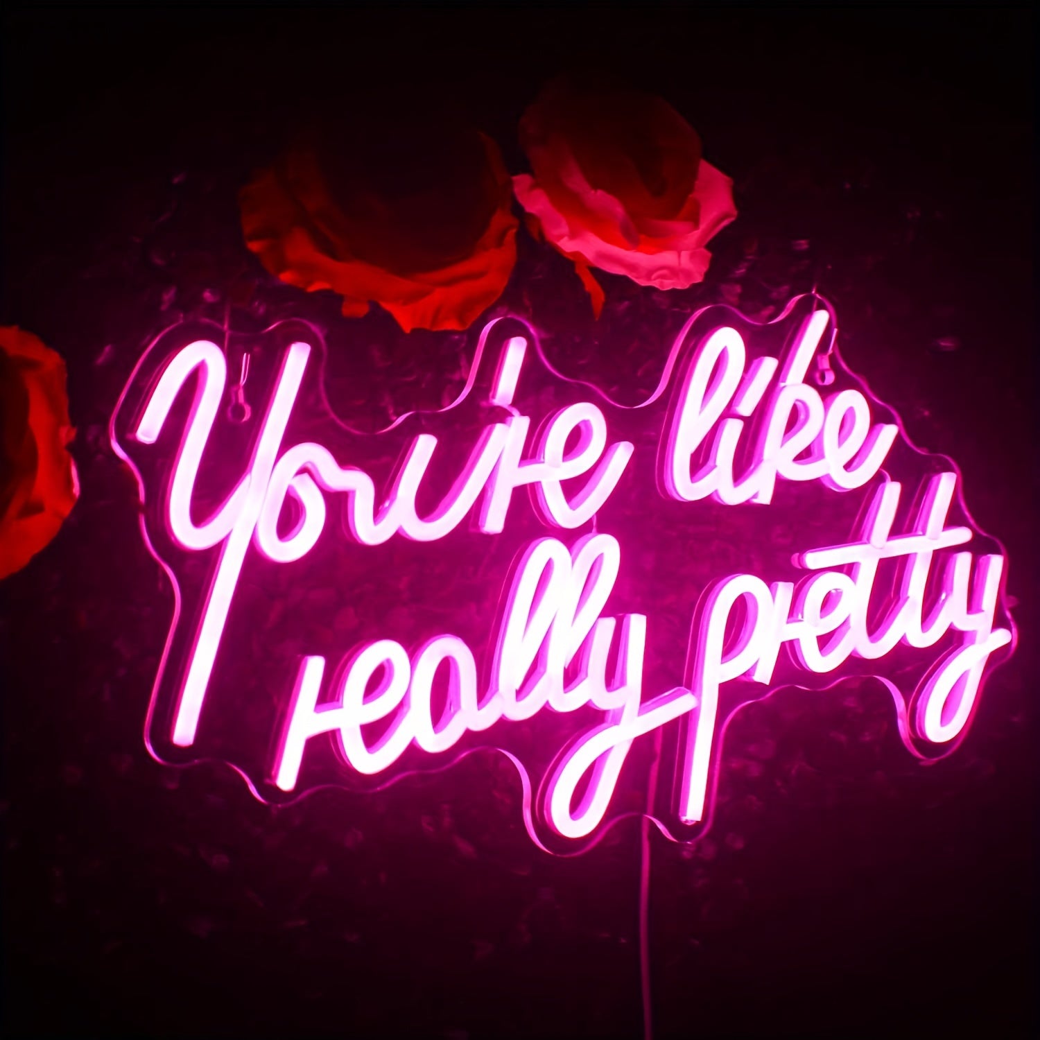 1pc Pretty in Pink Neon Sign for Wall Decor - Eye-Catching LED Light Adds Flair to Any Room