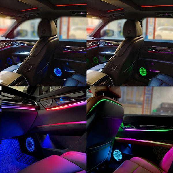 18-Color RGB Symphony Car Ambient Lights: App Control, Multiple Modes, Universal Fit