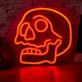 1pc Backboard Led Neon Sign, Halloween Skull Neon Sign, Line Switch 5V USB Powered Wall Hanging Light