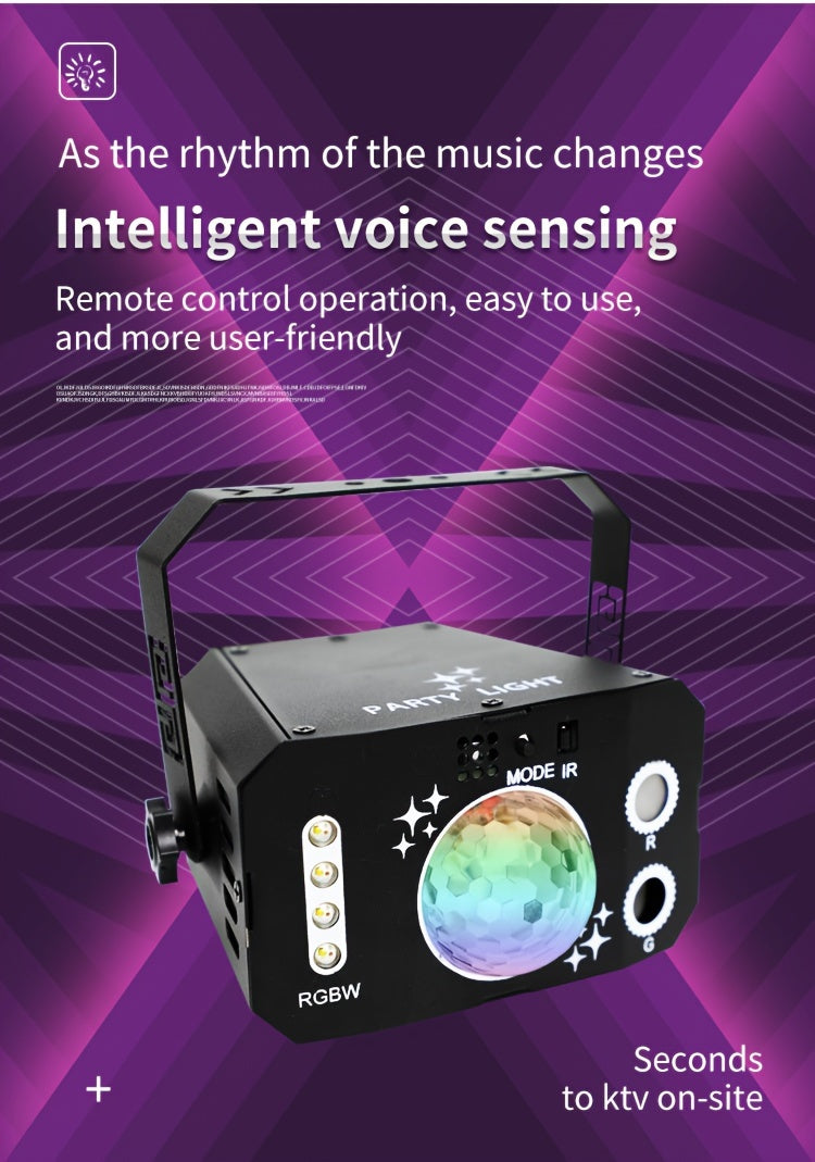 1pc USB 7 Lens Disco Ball Lights For Bar, DJ Party Lights With Remote Control, RGB Magic Ball Projector Lights Voice Activity Party Lights Ceiling Table Lamp For Bar Wedding Nightclub Valentine's Day Father's Day Mother's Day