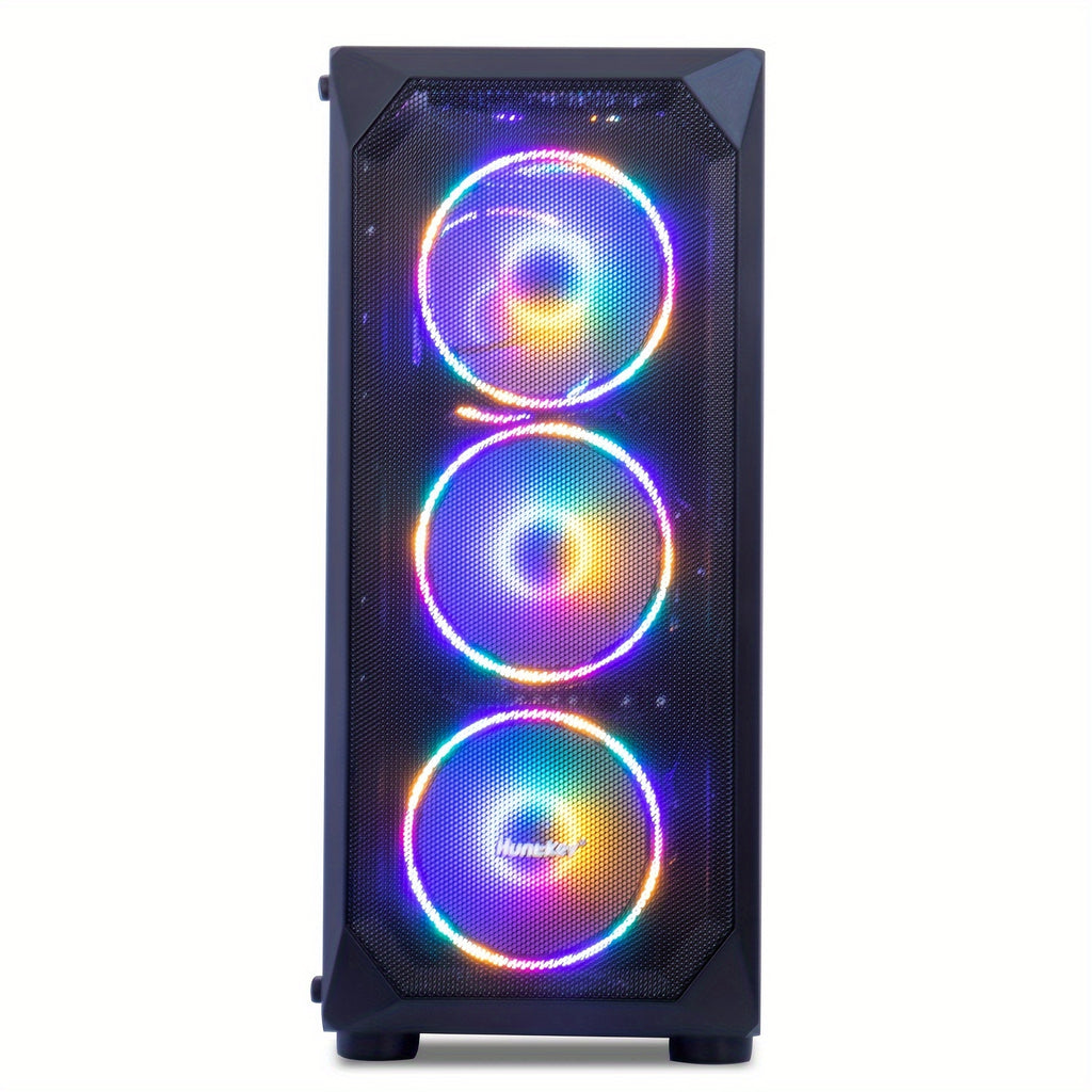 MXZ Gaming PC Computer R5 3600, 16G DDR4, NVME 500G, A320, 6RGB Fans, Gamer Desktop Computer Optional RTX 4060/RX6750GRE/RTX 2060