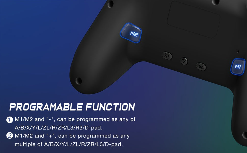 RGB Wireless Pro Controller For Nintendo Switch - Vibrant Lights, Programmable Buttons, Turbo Boost, OLED Compatible - For Gaming Experience