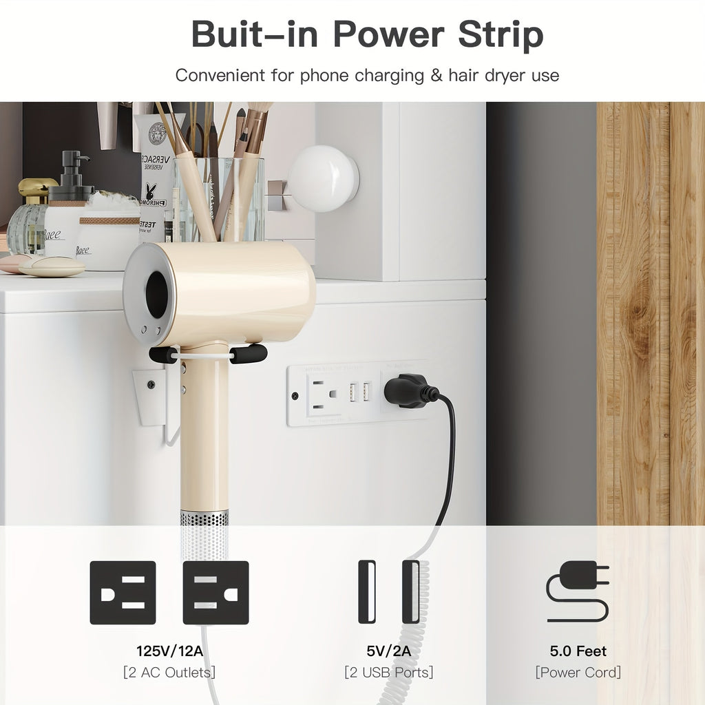 1 Set 5 Drawers with 11 LED Lights Makeup Vanity Table Set with Chair, White Vanity Table With Lighted Mirror, Makeup Desk Dressing Table With Storage Drawers And Cushioned Stool For Bedroom, Vanity Set 3 Lighting Modes Brigh