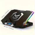 Essential for School Start Season 1pc ICE COOREL Laptop Cooler Gaming 8-core Silent RGB Exhaust Fan Laptop Stand Silent Computer Cooler Can Be Given As A Gift to Gaming Enthusiasts