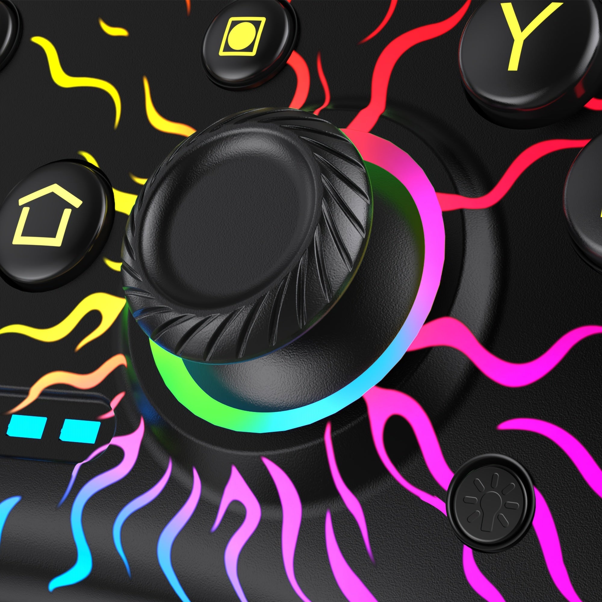 The Controller Is Compatible With Switch/Lite/OLED And PC/Android/IOS, And Comes With An RGB Breathing LED, The Controller Also Supports Remote Applications With Turbo And Wake-up Functions