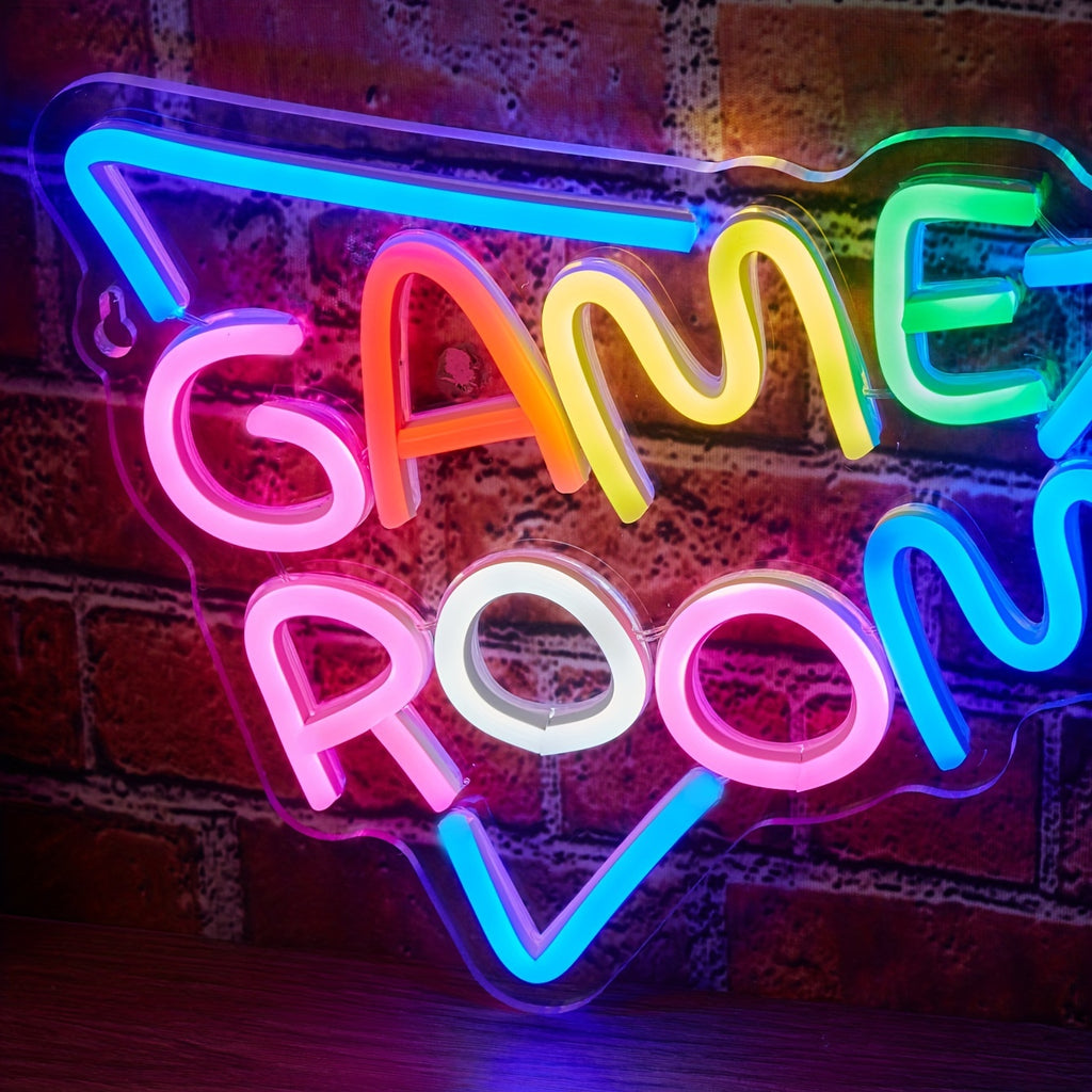 1 LED Neon Light On The Back Panel, Game Room Online Switch, 5V USB Power Supply