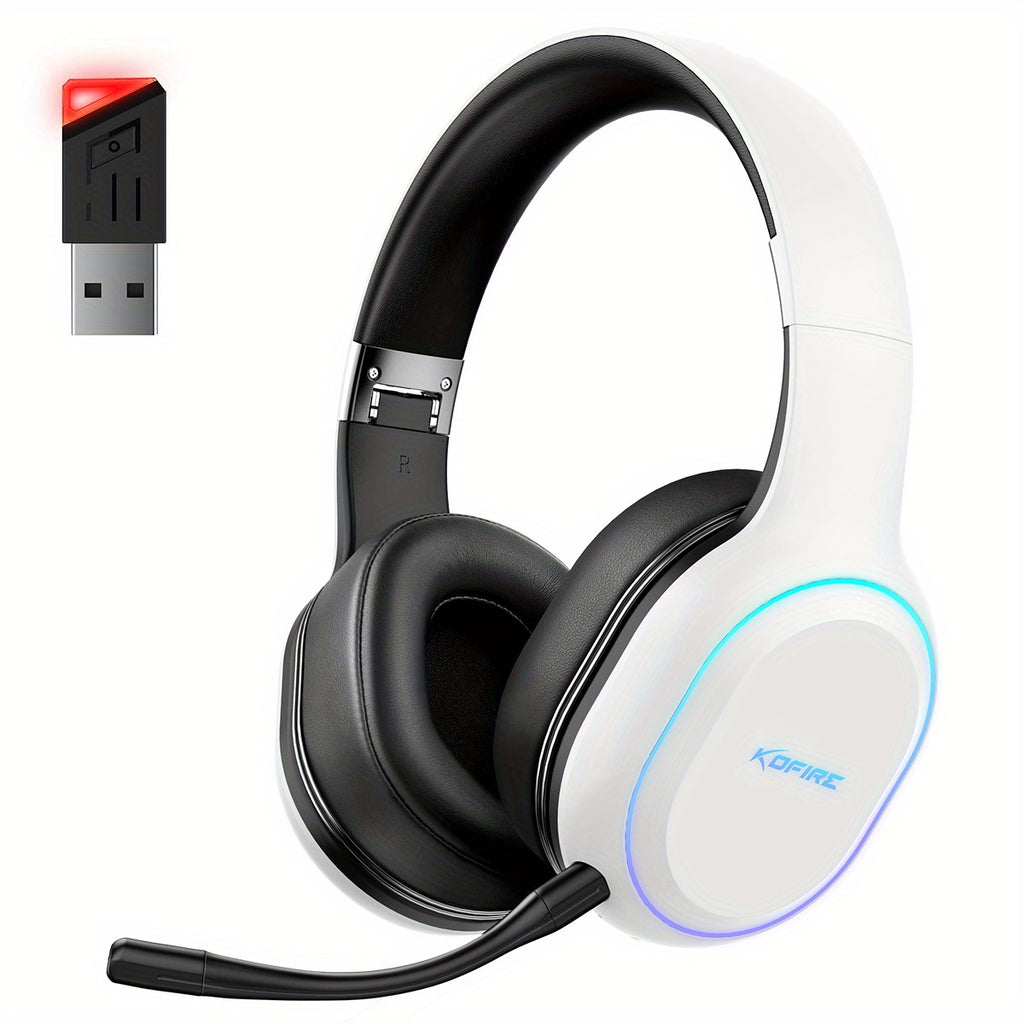 UG-05 2.4GHz Wireless Gaming Headset | Compatible with PS4/PS5/PC | Ultra-Low Latency Technology + Immersive Vibration Feedback | 30H Battery Life Over-Ear Design | Detachable Microphone + High-Speed Wireless Adapter | Dynami