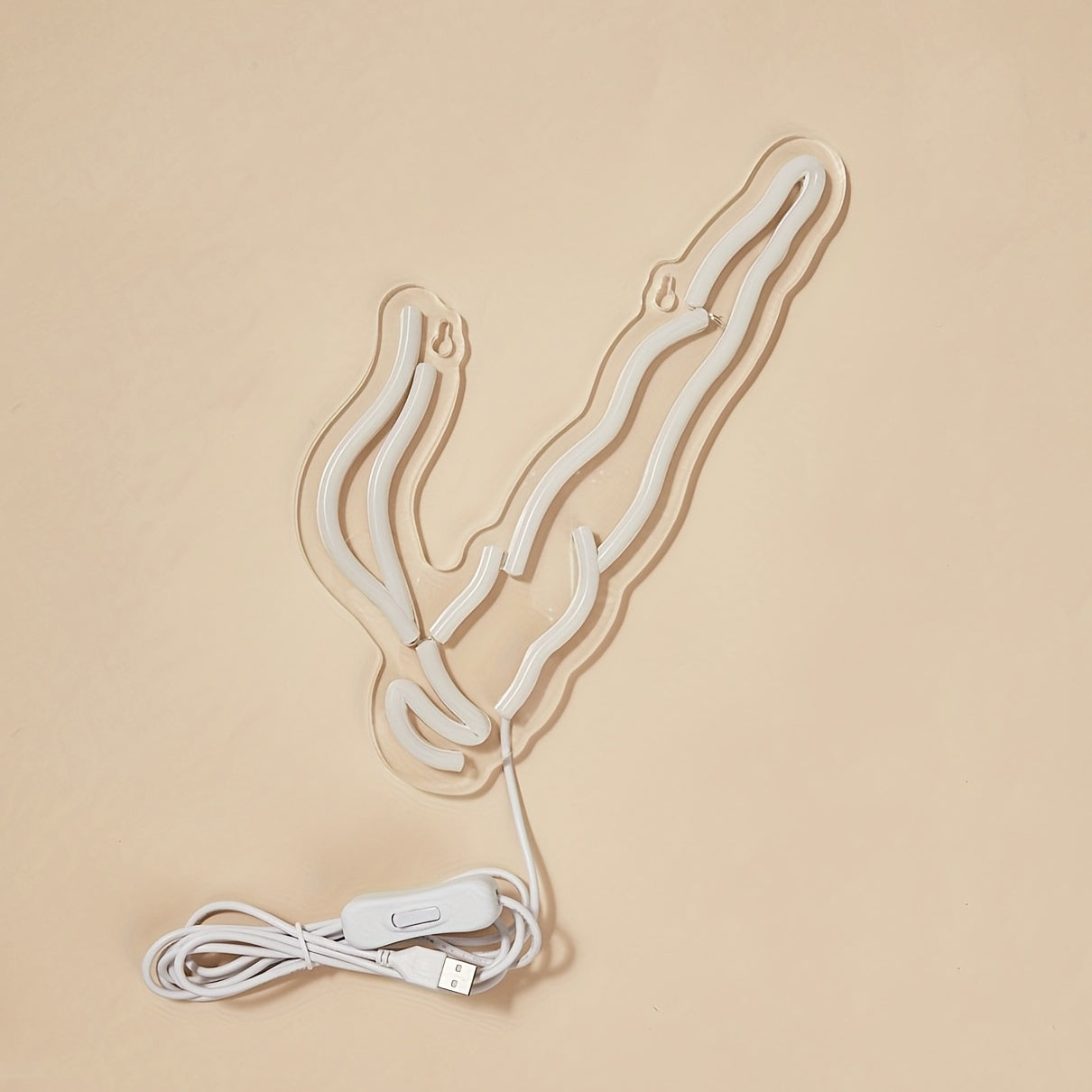 1pc Backboard Led Neon Light Cigarette, Bedroom Decorative Light, Line Switch, 5V USB Powered Wall Hanging Light