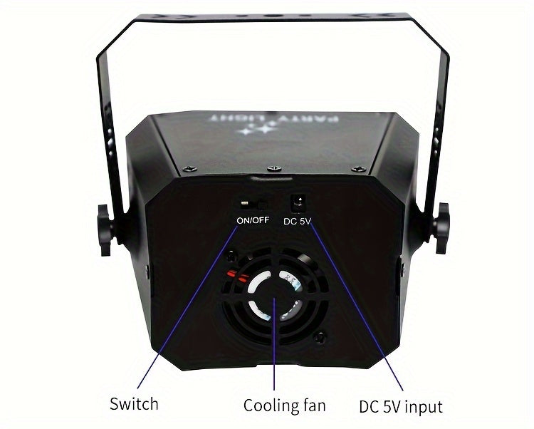 1pc USB 7 Lens Disco Ball Lights For Bar, DJ Party Lights With Remote Control, RGB Magic Ball Projector Lights Voice Activity Party Lights Ceiling Table Lamp For Bar Wedding Nightclub Valentine's Day Father's Day Mother's Day