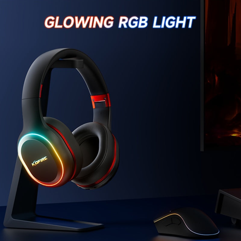 UG-05 2.4GHz Wireless Gaming Headset | Compatible with PS4/PS5/PC | Ultra-Low Latency Technology + Immersive Vibration Feedback | 30H Battery Life Over-Ear Design | Detachable Microphone + High-Speed Wireless Adapter | Dynami