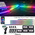 LED 18 In 1 Car Interior Ambient light Car Neon Lights Decorative Accesso Acrylic Car Full Universal Atmosphere Lamp