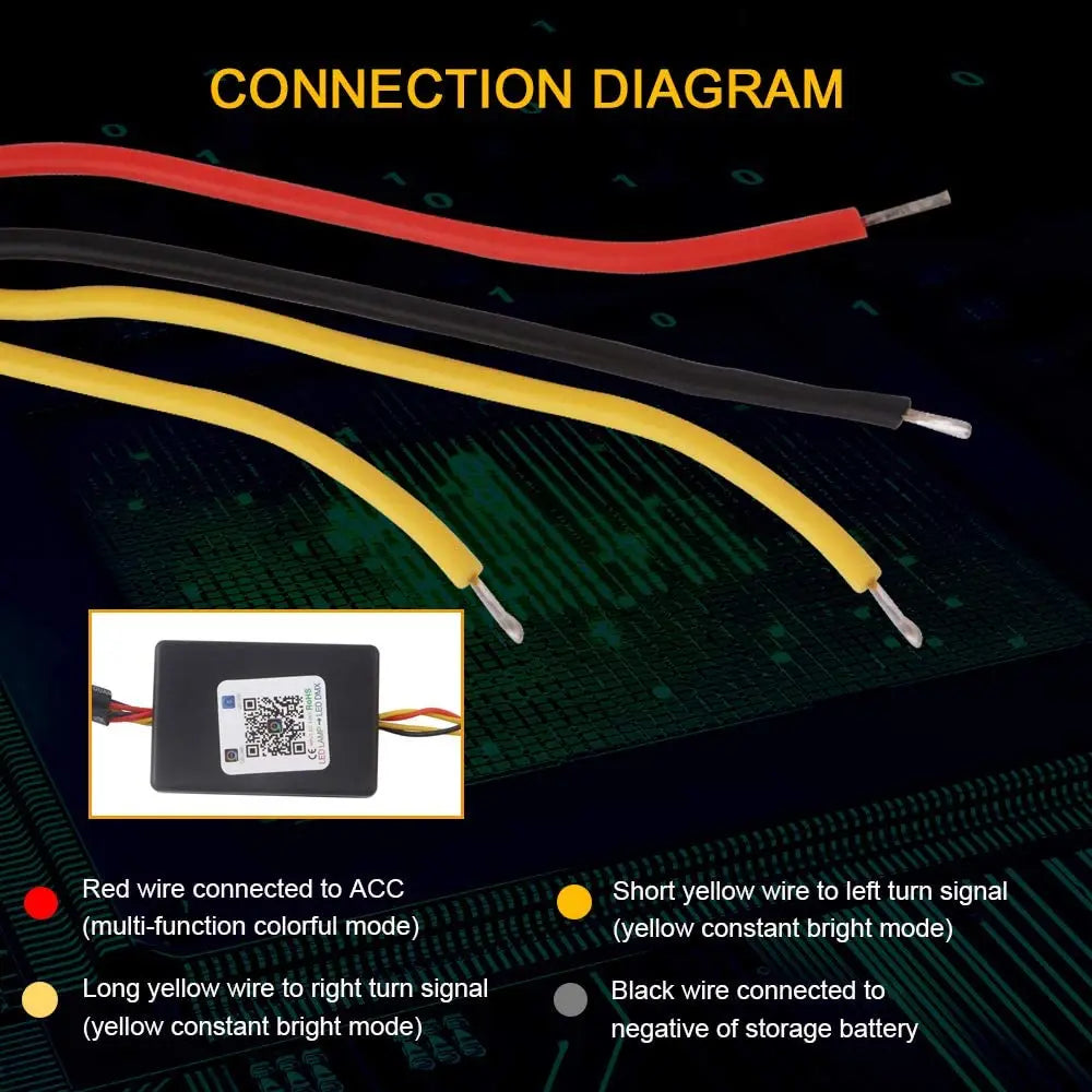 80/95mm Angel Eyes Multi-Color RGB LED Halo Rings Lights Dynamic Sequential Flowing Turn Signal Running Lamp For Headlight