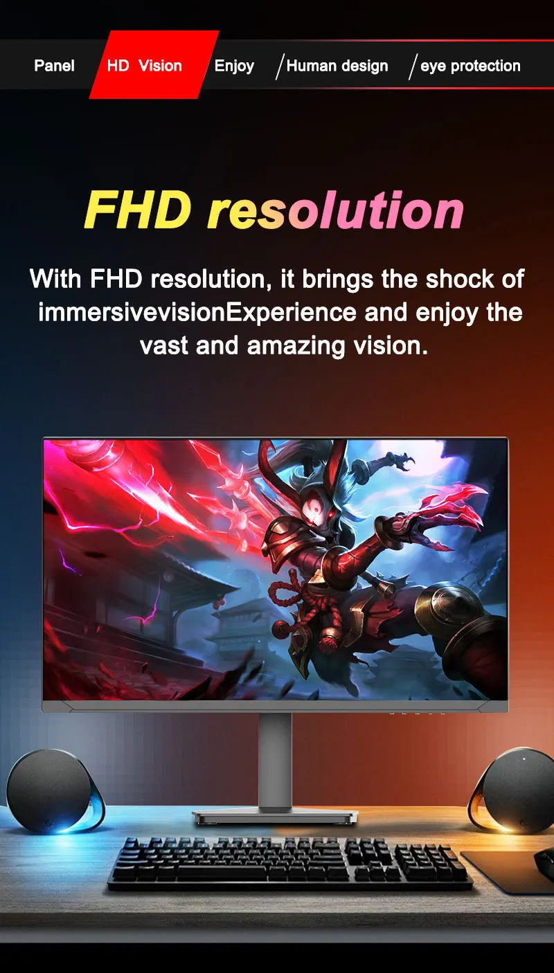 32 Inch 260Hz Curved LED Monitor 2K 4K Desktop Gaming PC Borderless VA Panel LCD Computer Screen DP Interface New Product Sale