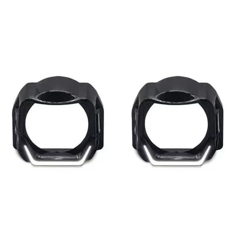 SANVI LED Angel Eyes Black Shroud for 1.5/1.8/3.0 Inch Round Xenon&LED Projector Lens White Yellow Red Blue DRL Light Cover