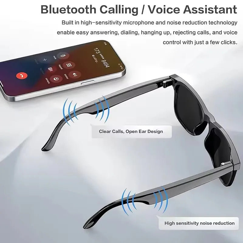 New Smart Glasses Men 8MP Camera WiFi Bluetooth Touch Control IP65 Waterproof AI Translation Noise Cancelling AI Glasses Women