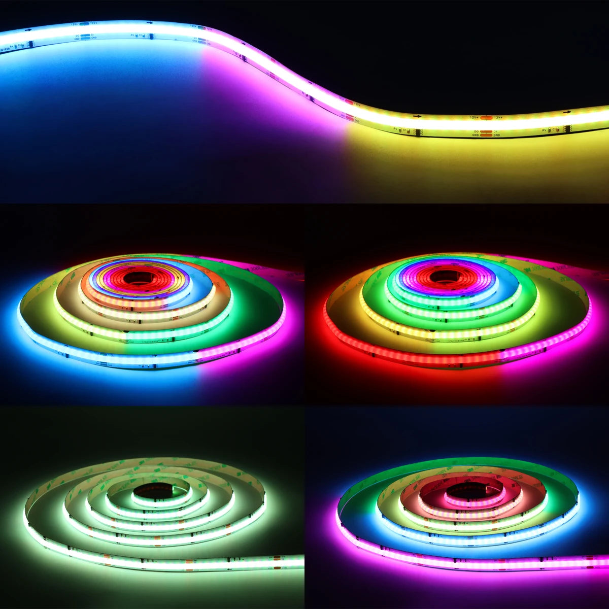 WS2811 RGBIC COB LED Strip Neon Light Tuya Smart Life WiFi Addressable Music Sync Chasing Tape Room Decor Alexa Voice Control