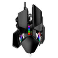 M8 RGB USB Wired Glare Mode Mouse 40000 DPI 7-Button Programmable Rrgonomic Gaming Mouse For PC Players