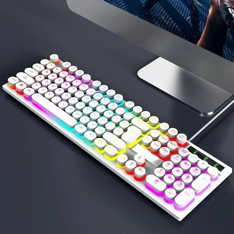 RGB Gaming Mechanical Keyboard USB Wired 104 Keys Keyboard Backlit Black Red Blue Light for Computer Laptop Pro Gamer Keyboard