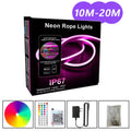 3535 RGB Neon LED Strip Lights 24V 5m 10m 20m 30m Neon Rope Light with Music Sync IP67 Waterproof Light Strip for Home Decor