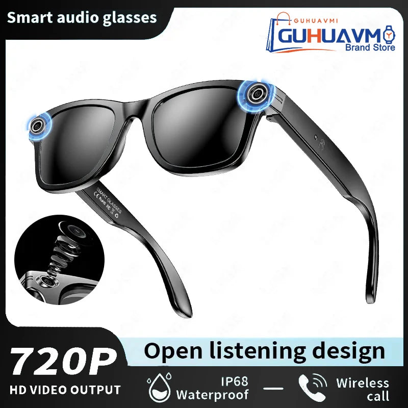 2025 New Upgrade Smart Glasses With Camera Video Recording AI Photo Recognition Bluetooth Call Translation Voice Sunglasses Man