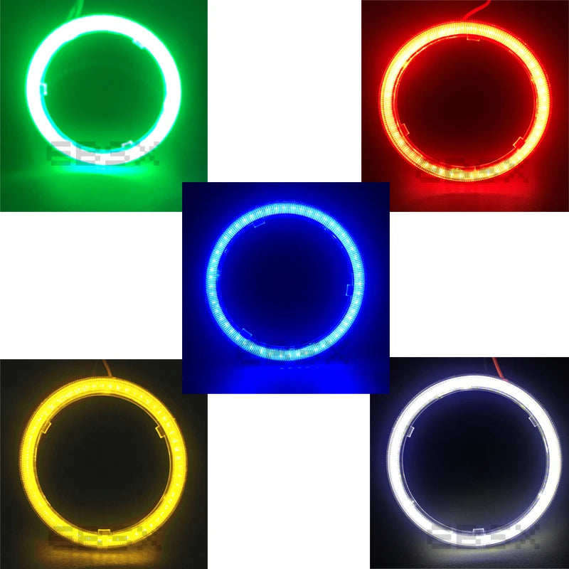 1 PCS Car Angel Eyes With Shell 12V-60V 40/50/60/80/90/95/130/140MM COB LED Halo Ring Lights Car Motorcycle Headlight Fog Light