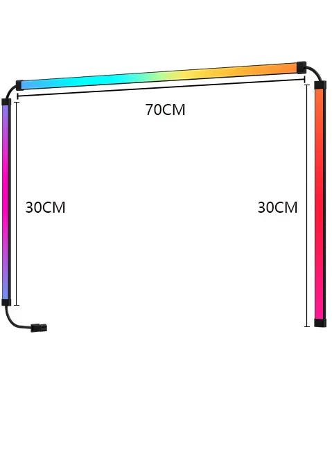 RGB LED Backlight Sync with Computer Monitor, Dream Color Music Rhythm Pickup Light Strip for Gaming Room Christams Decor Gifts