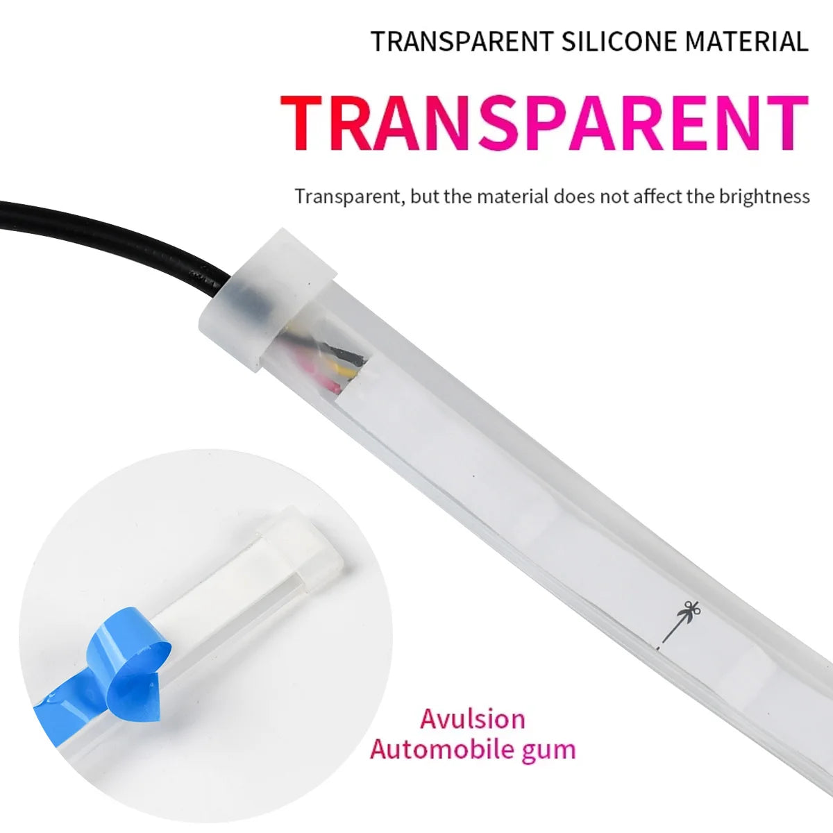 2Pcs RGB Daytime Running Light App Control DRL 12v Universal Flexible Flowing LED Strip With Turn Signal Lights For Headlight