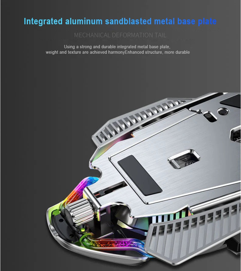 M8 RGB USB Wired Glare Mode Mouse 40000 DPI 7-Button Programmable Rrgonomic Gaming Mouse For PC Players