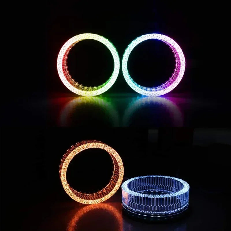 2.5” 3'' 5D Crystal Angel Eyes Mask LED Halo Rings For Hella Bi Xenon LED Projector Lenses Headlight DRL Car Light Accessories