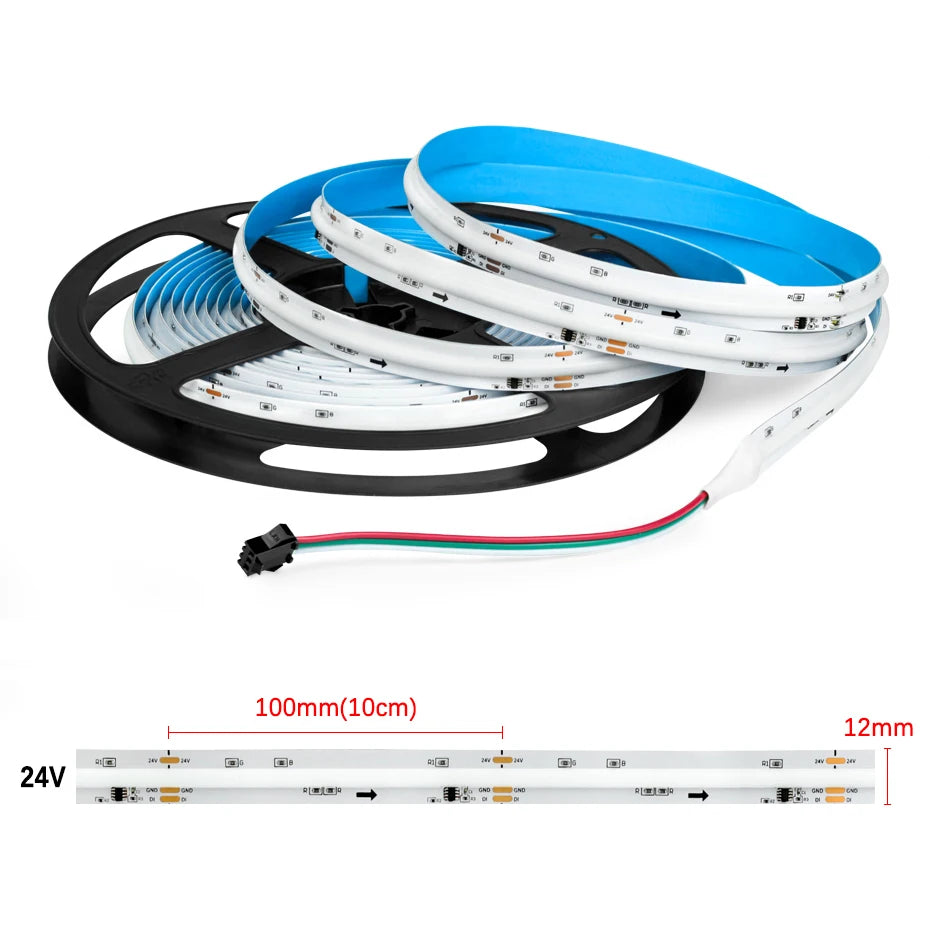 720LEDs/m DC 24V RGBIC COB LED Strip Lights Addressable 1M 2M 3M 4M 5M Full Colors RGB Chasing Led Tape Flexible Led Tape Lamp