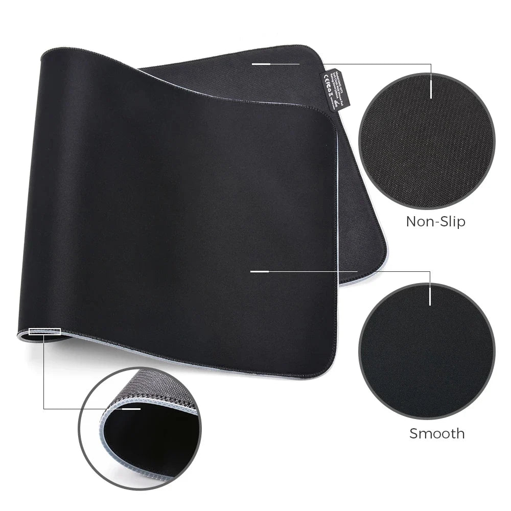 White And Black LED Mousepad RGB Gaming Mouse Pad Game Accessorie Backlit Desk Mat Computer Keyboard Mice Mat XXL Large Mausepad