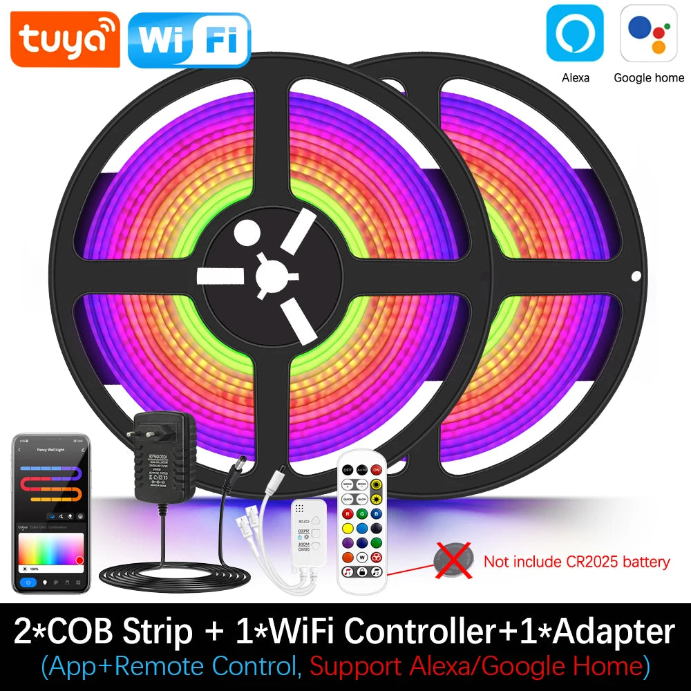 720LEDs/m DC 24V RGBIC COB LED Strip Lights Addressable 1M 2M 3M 4M 5M Full Colors RGB Chasing Led Tape Flexible Led Tape Lamp