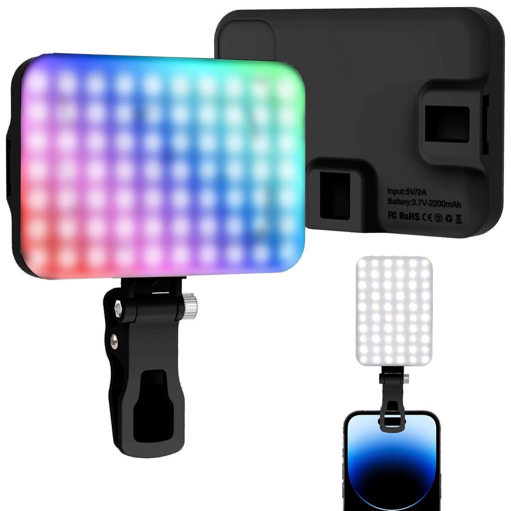 108 LED RGB Camera Light Full Color Output Video Light Kit Dimmable 2500K-9000K Bi-Color Panel Light CRI 95+ Rechargeable