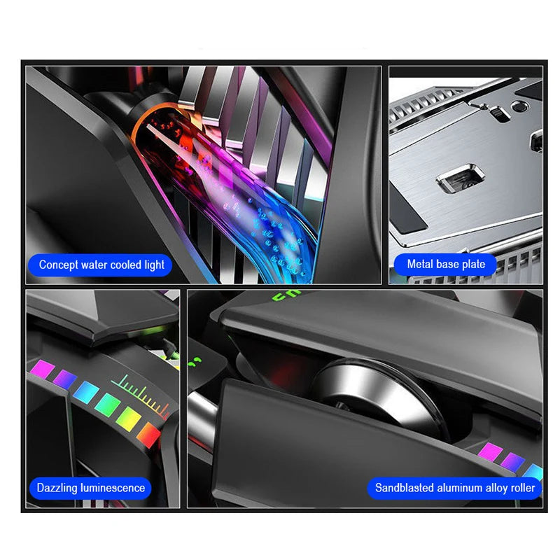 M8 RGB USB Wired Glare Mode Mouse 40000 DPI 7-Button Programmable Rrgonomic Gaming Mouse For PC Players