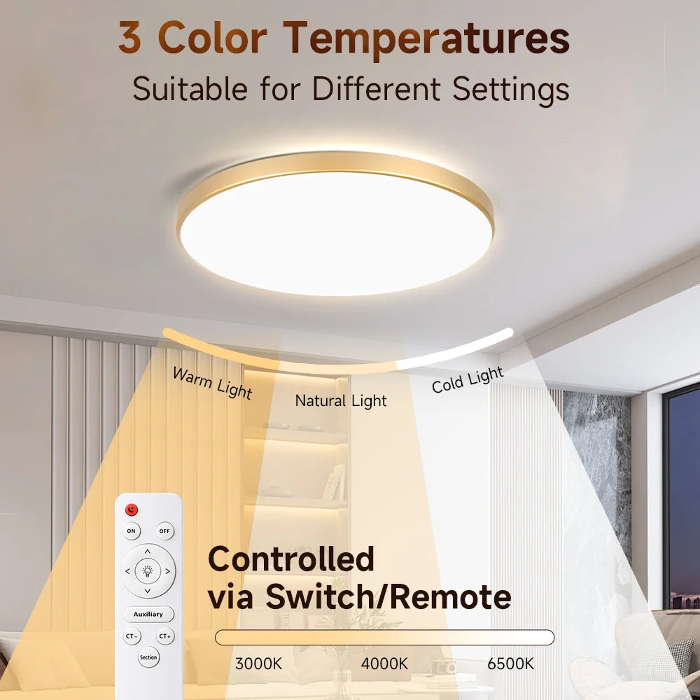 Led Ceiling Light Rgb Dimmable With Remote Control Modern Smart Ceiling Lamp 110V 220V Led Lights Room Kitchen Living Room Light