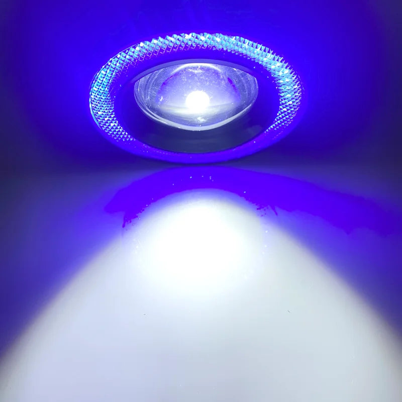 2Pcs 2.5"; 3"; 3.5"; Angel Eyes Fog Lamp 64MM 76MM 89MM 12V Universal Auto Car Projector COB LED Driving Light