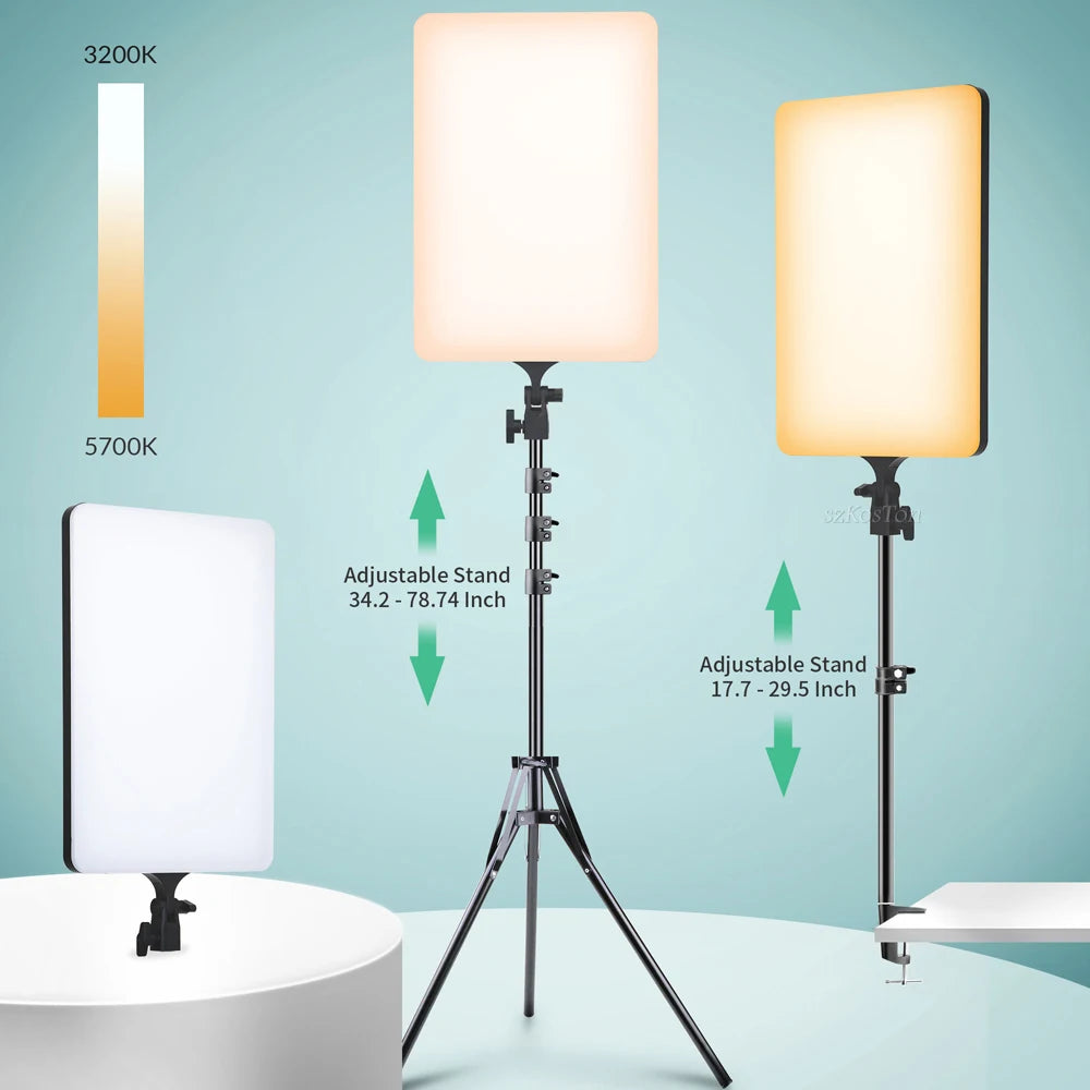 LED Photo Studio Light For Youbute Makeup Lighting On Camera Portable Video Recording Photography Panel Lamp 2700K-7500K