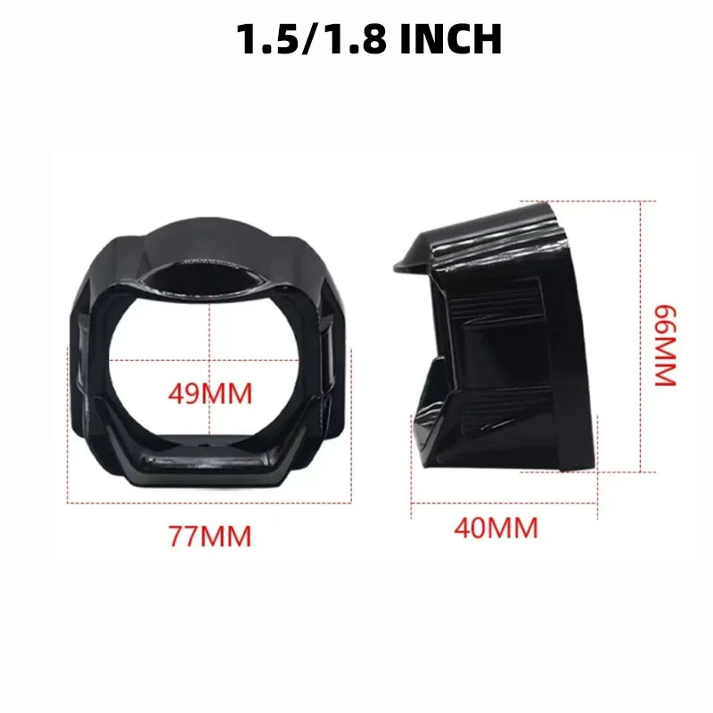 SANVI LED Angel Eyes Black Shroud for 1.5/1.8/3.0 Inch Round Xenon&LED Projector Lens White Yellow Red Blue DRL Light Cover