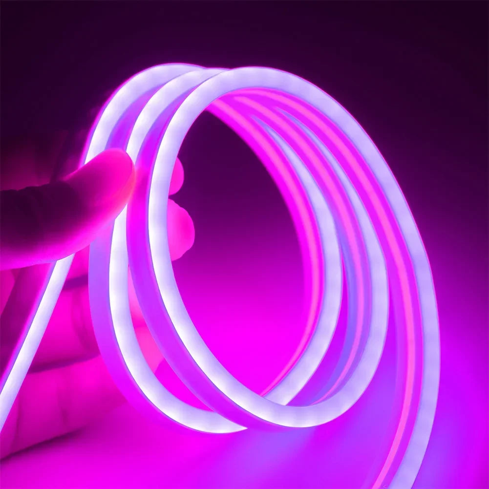 Neon Lights 1-5M Neon LED Strip Flexible LED Car Lamp Sewing Tube 12V Edge Strip Waterproof Rope Tube Silicone DC 12V Line Light