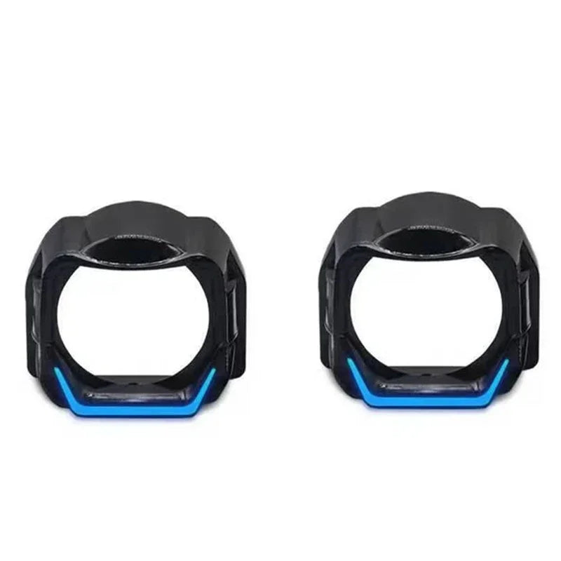 SANVI LED Angel Eyes Black Shroud for 1.5/1.8/3.0 Inch Round Xenon&LED Projector Lens White Yellow Red Blue DRL Light Cover