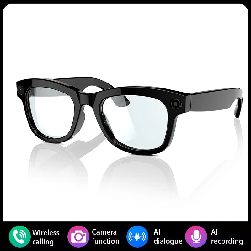2025 New AI Smart Glasses 8MP HD Camera Sunglasses Photos Video Recorder dual-microphone Anti-blue Smart Waterproof Glasses