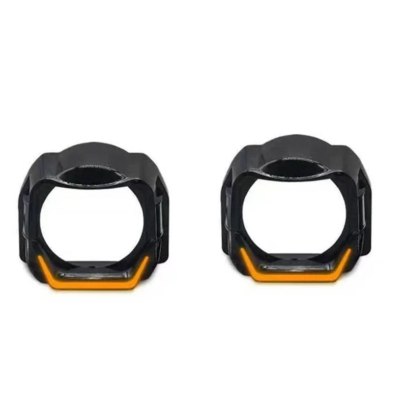 SANVI LED Angel Eyes Black Shroud for 1.5/1.8/3.0 Inch Round Xenon&LED Projector Lens White Yellow Red Blue DRL Light Cover