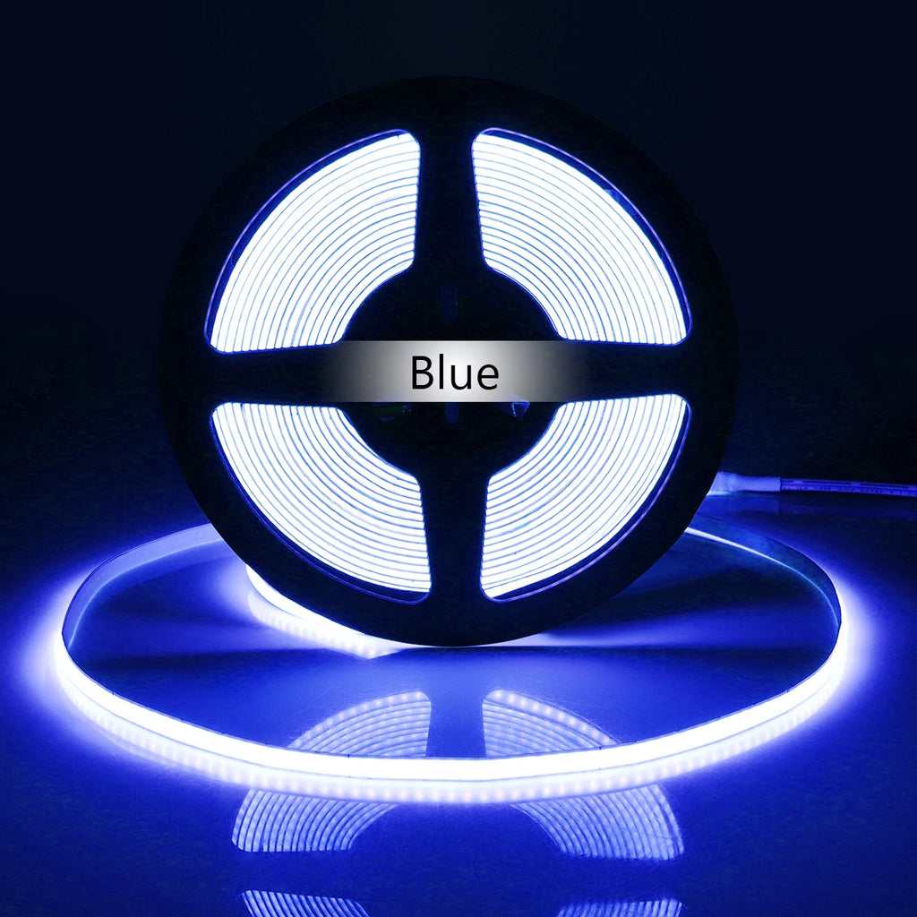 Neon Light COB LED Strip 12V Decorative Flexible Tape 5MM High Bright Led Strip 1M 2M 3M 4M 5M For Kitchen Cabine Car Room Decor