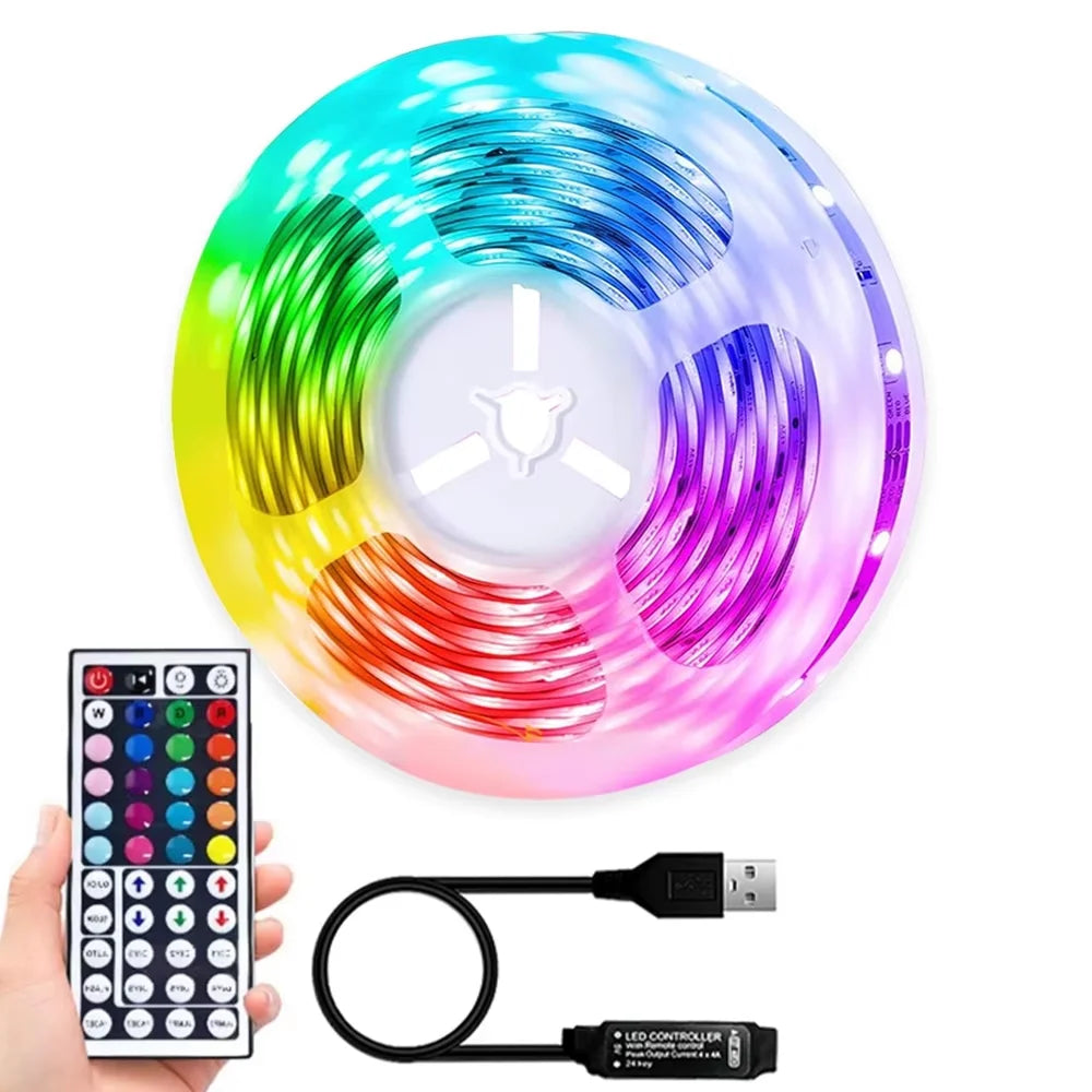 RGB LED Strip Lights 1-10M 5050/2835 Led Strip TV Back Bedroom Party Desktop Lighting for APP Control Remote Flexible Diode Lamp
