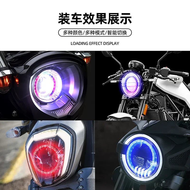 2.5” 3'' 5D Crystal Angel Eyes Mask LED Halo Rings For Hella Bi Xenon LED Projector Lenses Headlight DRL Car Light Accessories