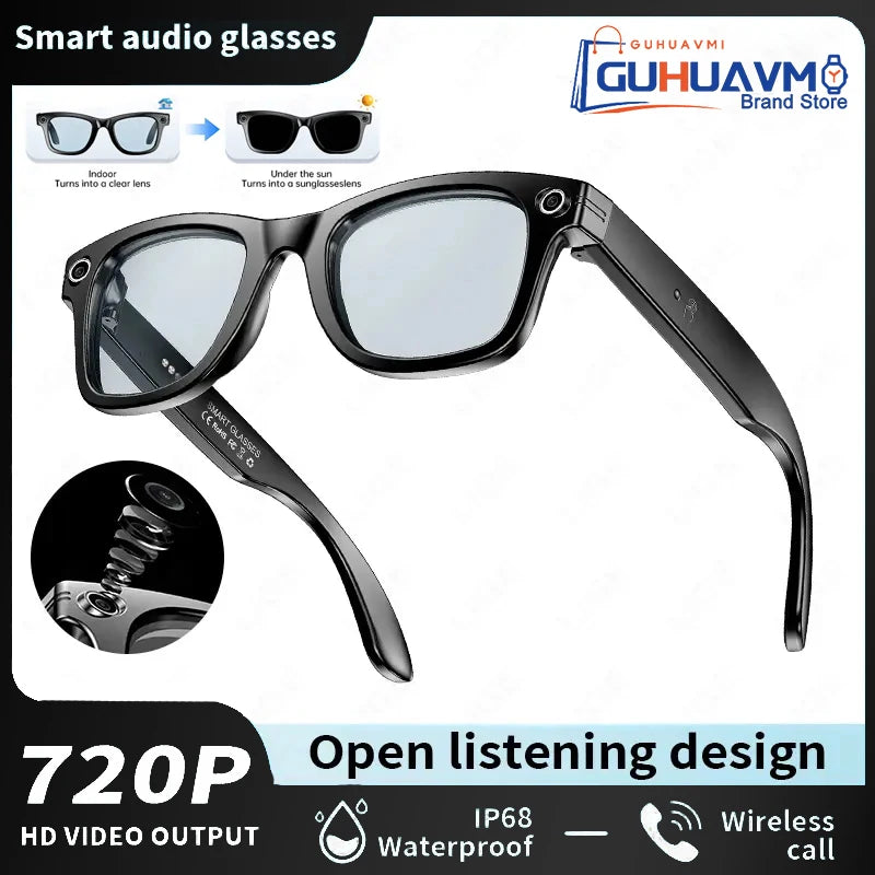 2025 New Upgrade Smart Glasses With Camera Video Recording AI Photo Recognition Bluetooth Call Translation Voice Sunglasses Man