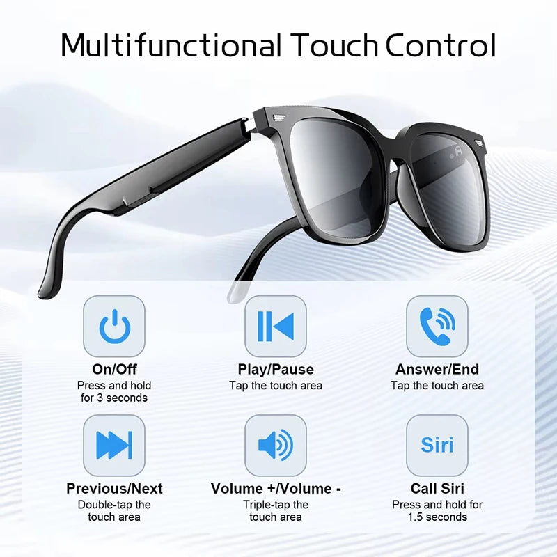 Smart Wireless Bluetooth Glasses Are Multifunctional Music Listening Sunglasses And Anti Blue Light Sports Sunglasses